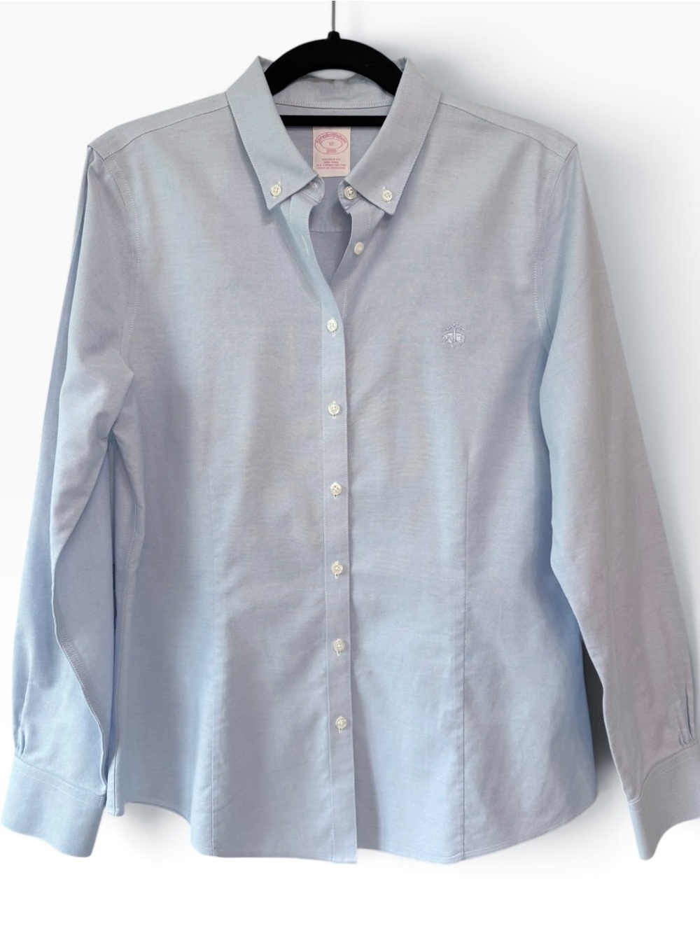 Brooks Brothers Tailored Fit Supima Cotton Oxford Button Down Shirt Blue Size 12
